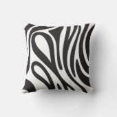 Schwarze Streifen Kissen (Rückseite)