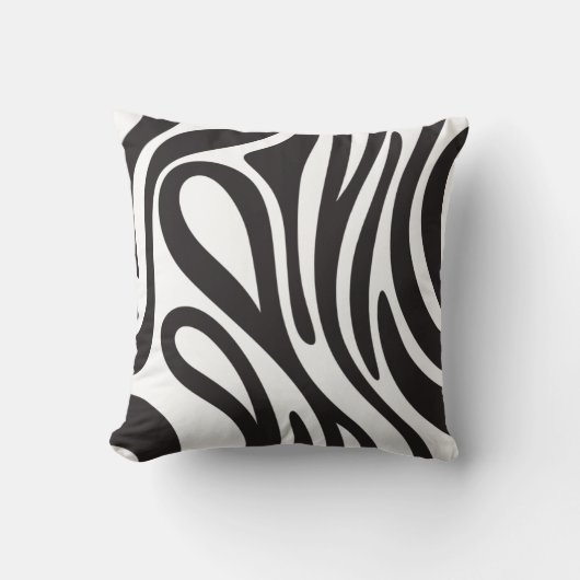 Schwarze Streifen Kissen (Vorderseite)