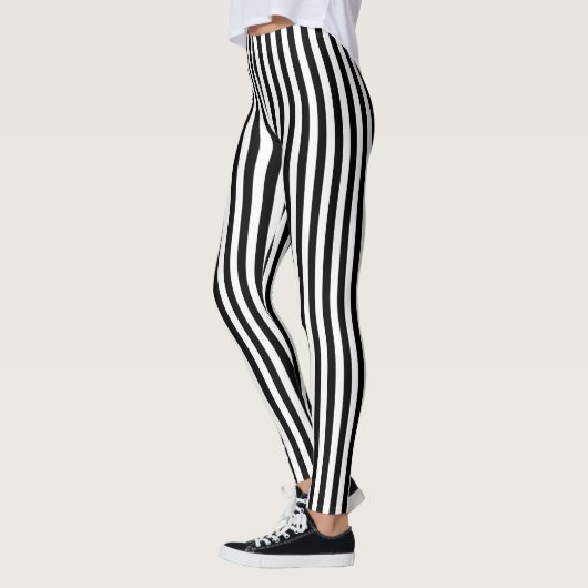 Schwarze Streifen Leggings (Links)