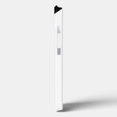 Schwarze Streifen mit Monogramm auf Weiß Case-Mate iPhone Hülle (Rückseite / Links)