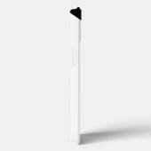 Schwarze Streifen mit Monogramm auf Weiß Case-Mate iPhone Hülle (Rückseite / Rechts)