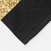 Schwarze Streifen-Muster für Gold-Glitzer Fleecedecke (Ecke)