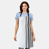 Schwarze Streifen Schürze (Getragen)