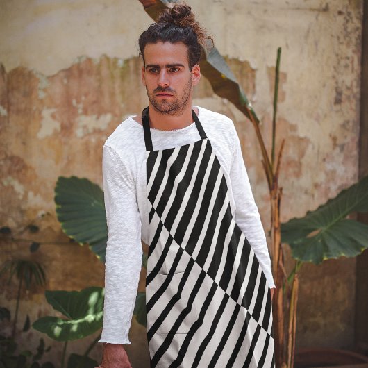Schwarze Streifen Schürze