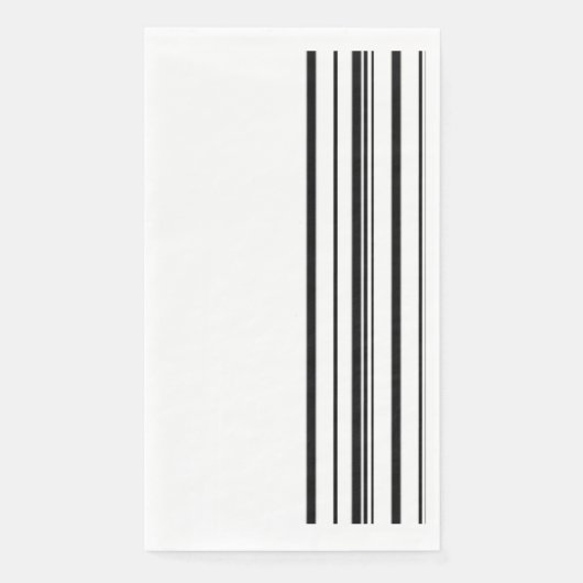 Schwarze Streifen Serviette (Vorderseite)
