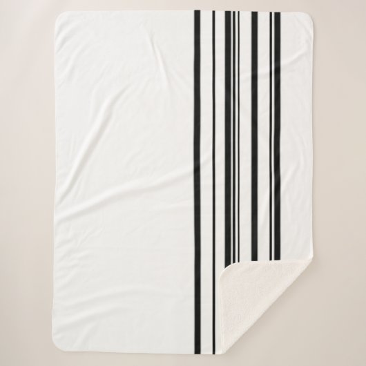 Schwarze Streifen Sherpadecke (Vorderseite)