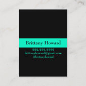 Schwarze Streifen-Telefonkarte Telefonnummerkarte (Rückseite)