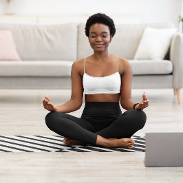 Schwarze Streifen Yogamatte