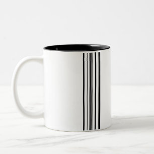 Schwarze Streifen Zweifarbige Tasse