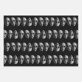 Schwarze Streifenpapier-Blätter mit schwarzem Must Geschenkpapier Set (Vorderseite 2)