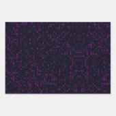 Schwarze Streifenpapierblätter für binären Code Geschenkpapier Set (Vorderseite 2)