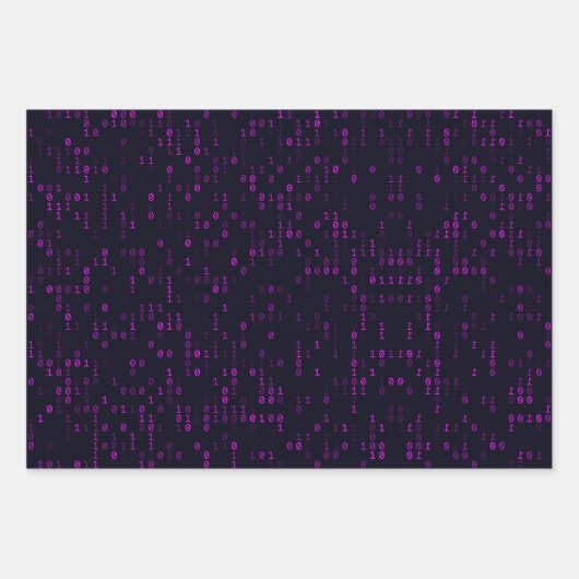 Schwarze Streifenpapierblätter für binären Code Geschenkpapier Set (Vorderseite 2)