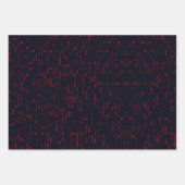 Schwarze Streifenpapierblätter für binären Code Geschenkpapier Set (Vorderseite)