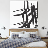 Schwarze Striche von ©Lorena Depante Leinwanddruck (Insitu (Schlafzimmer))