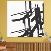 Schwarze Striche von ©Lorena Depante Leinwanddruck (Insitu (Wohnzimmer))