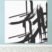 Schwarze Striche von ©Lorena Depante Leinwanddruck (Insitu (Holzboden))
