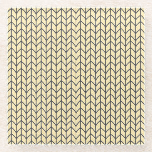 SCHWARZE STRICK-CREAM Glasuntersetzer