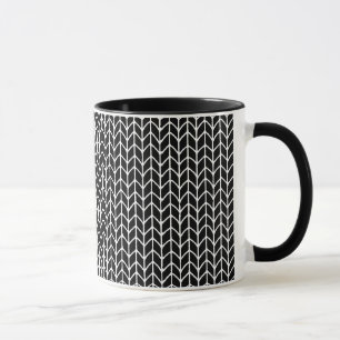 SCHWARZE STRICKWARE Schwarz Kombi-Mug Tasse