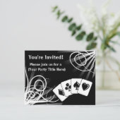 Schwarze Strudel-Gewohnheits-Einladungen Einladung (Stehend Vorderseite)