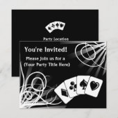 Schwarze Strudel-Gewohnheits-Einladungen Einladung (Vorne/Hinten)