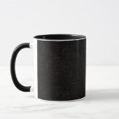 Schwarze, strukturierte Vollfarbe Tasse (Links)