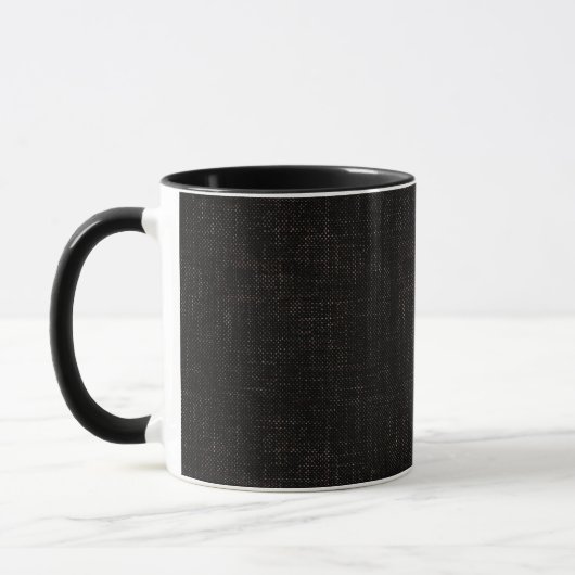 Schwarze, strukturierte Vollfarbe Tasse (Links)