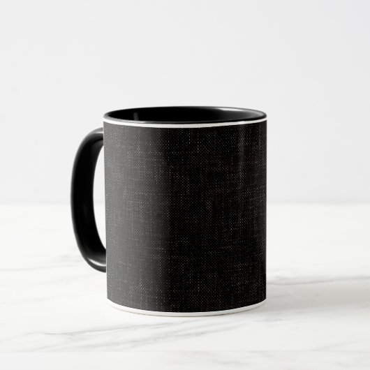 Schwarze, strukturierte Vollfarbe Tasse (Vorderseite Links)