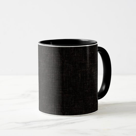 Schwarze, strukturierte Vollfarbe Tasse (VorderseiteRechts)