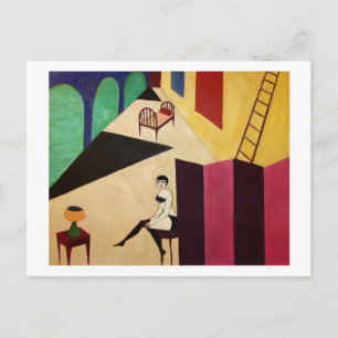 Schwarze Strümpfe Postkarte