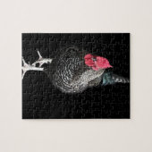 Schwarze Strutcockerel Nr. 3 Puzzle (Horizontal)