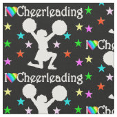 SCHWARZE SUPER STAR CHEERLEADFABRIK STOFF (Nahaufnahme)
