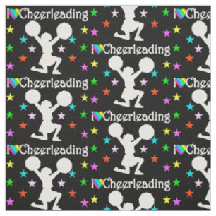 SCHWARZE SUPER STAR CHEERLEADFABRIK STOFF