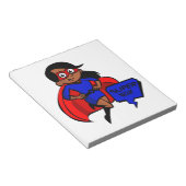 Schwarze Supermutter Notizblock (angewinkelt)