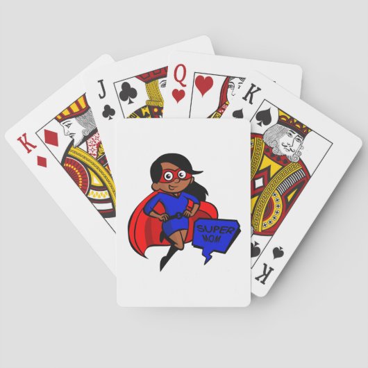 Schwarze Supermutter Spielkarten (Rückseite)