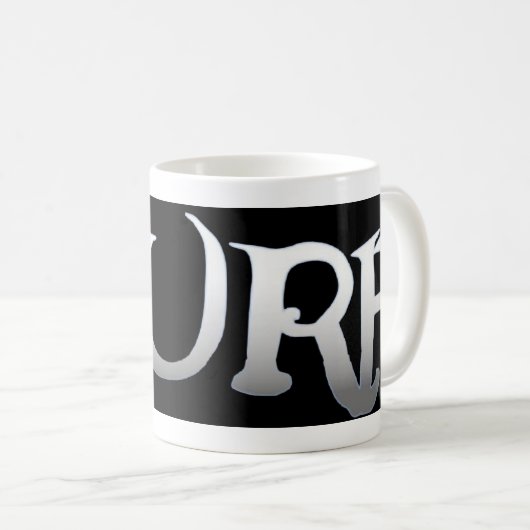 Schwarze Surf-Tasse Kaffeetasse (VorderseiteRechts)