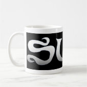 Schwarze Surf-Tasse Kaffeetasse (Links)