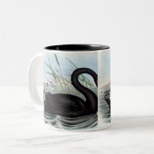 SCHWARZE SWAN-TASSE ZWEIFARBIGE TASSE (Vorderseite Links)