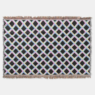 Schwarze symmetrische Diamanten mit glänzenden Rah Decke