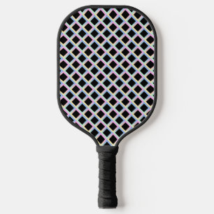 Schwarze symmetrische Diamanten mit glänzenden Rah Pickleball Schläger