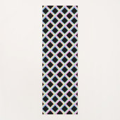 Schwarze symmetrische Diamanten mit glänzenden Rah Yogamatte (Vorderseite)