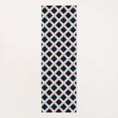 Schwarze symmetrische Diamanten mit glänzenden Rah Yogamatte (Rückseite)