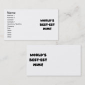 Schwarze T - Shirts und Geschenk des Gut-est der Visitenkarte (Vorne/Hinten)