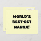 Schwarze T - Shirts und Geschenke Text Gut-est Postkarte (Vorne/Hinten)