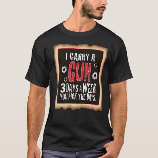 Schwarze T trage ich ein Gewehr, Sie auswähle die T-Shirt (Vorderseite)