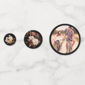 Schwarze Tabelle Konfetti (Rückseiten)