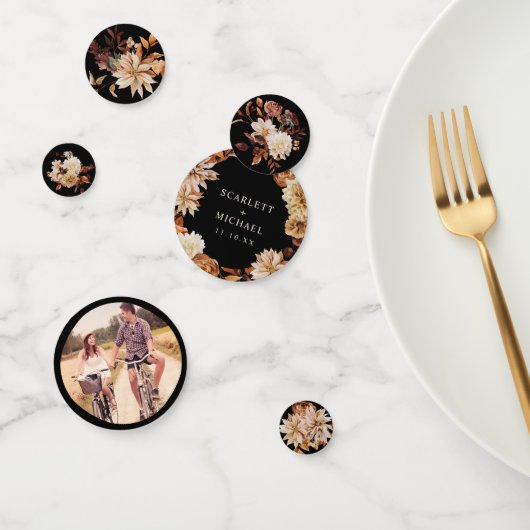 Schwarze Tabelle Konfetti (Gruppe)