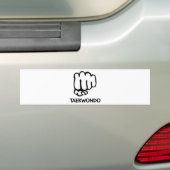 schwarze Taekwondo-Ikone Autoaufkleber (Auf Auto)