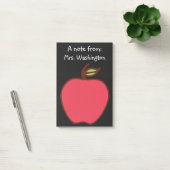Schwarze Tafel-Apfel-Lehrers Post It Notizen (Büro)