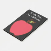 Schwarze Tafel-Apfel-Lehrers Post It Notizen (angewinkelt)