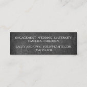 Schwarze Tafel-Art Mini Visitenkarte (Rückseite)